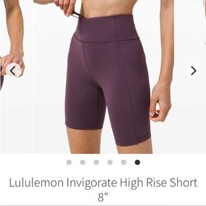 SOLD**Lululemon Invigorate 8inch Biker Shorts